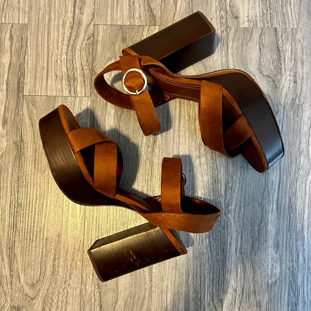 ZARA Brown Platform Sandal